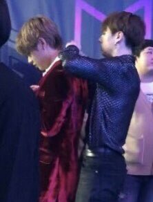 just fixing hyung’s clothes