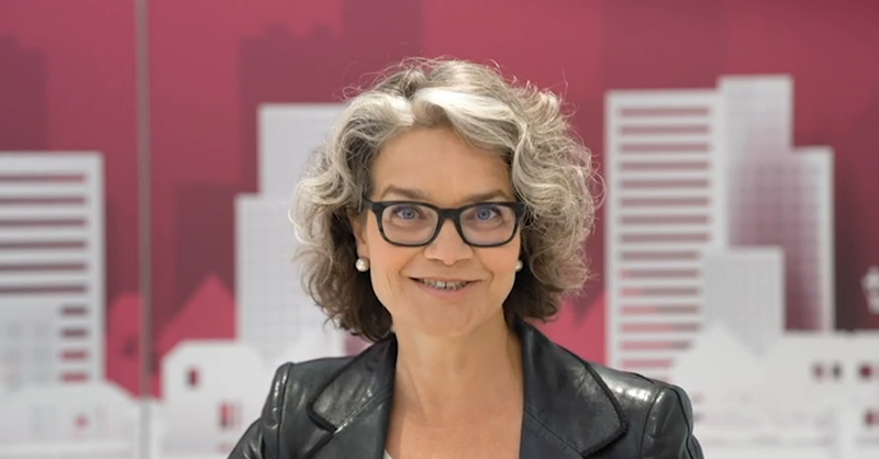 Qualcomm's tweet photo. Another special guest joined @cristianoamon’s #IFA20 keynote, @Telekom_group’s @claudianemat. She shared how open RAN commercialization and adoption will facilitate #5G network deployments at scale. #QualcommWatchParty https://t.co/uFvvGQ1xu6
