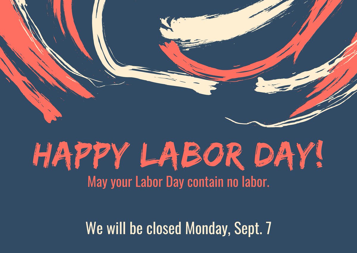 CoyleSupplyInc's tweet photo. Have a restful Labor Day! We will be closed Monday, Sept. 7. https://t.co/3RIrapuORG