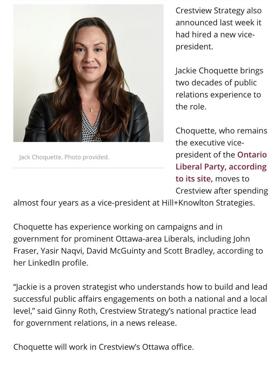 crestview_strat's tweet photo. Thank you ipolitics for featuring @jackiechoquette - we are so looking forward to Jackie's addition to our Government Relations Practice!

#crestviewstrategy #publicaffairs https://t.co/ANLul62d8T
