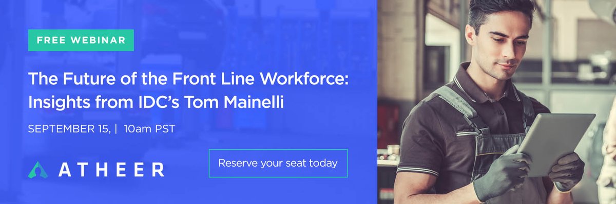 You're invited to our new AR Insights Webinar series - kicking off with IDC group vice-president Tom Mainelli talking the Front Line Workforce. You won't want to miss it! But sign up today - available spots are going fast. #FrontLine #AR hubs.ly/H0vCfQK0