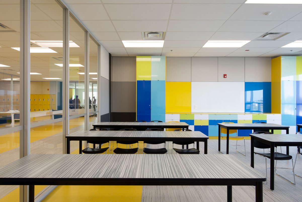 DIRTT's tweet photo. Build flexible school interiors, quickly. From learning commons to classrooms, #DIRTT gives you the building blocks to support ongoing change. Learn how this #construction method has helped others by checking out some #DIRTTforEducation environments: https://t.co/O7zZ8ECgFP https://t.co/58TPsCbyBW