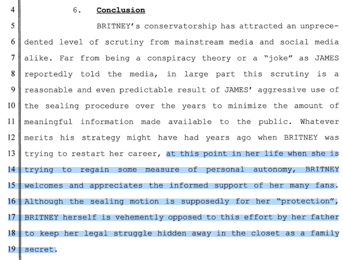 joecoscarelli's tweet photo. four years after our story (https://t.co/rByRDlE8L2), Britney Spears seems to have fully broken from her dad Jamie &amp; is finally giving #FreeBritney her blessing, in new court docs arguing against sealing future hearings in the conservatorship https://t.co/vRdNHshLMF