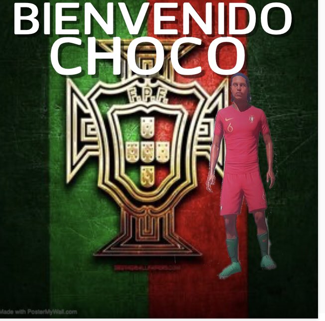 de_fpf's tweet photo. Bienvenido choco!!! Defensa central como ninguno!!! Un muro en la defensa!!! Un gustazo tenerte en la selección portuguesa 👏🏼🇵🇹💪🏻 https://t.co/Fig5RYeYQ1