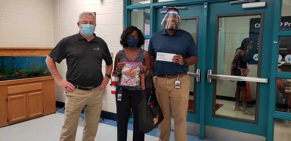 We would like to thank our faith based partners, Normandy Baptist Church, for their generous donations of reusable mask, school supplies and monetary gifts.  #teamduval #teamramona
