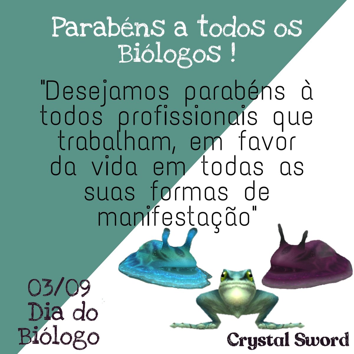 _CrystalSword's tweet photo. 🤗🌿Parabéns aos biólogos🐛
#diadobiologo #03desetembro #biologia #biologo #bio #vida #guildacrystalsword #crystalsword #toram #toramonline https://t.co/f8AbRH9kL9