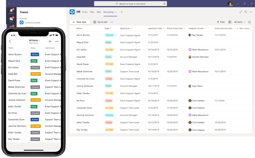 Microsoft Lists - your smart tracking app for Microsoft 365 - brings the new Lists app for Microsoft Teams, reaching general availability today.