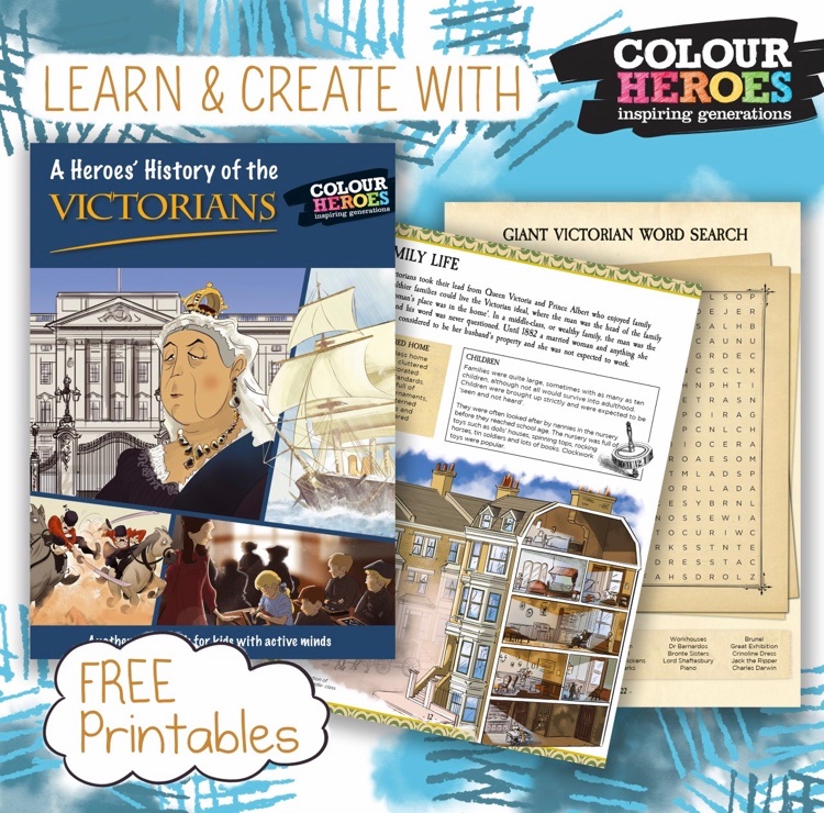 colourheroes's tweet photo. New free download! Create and learn with our Heroes History of the Victorians, packed full of educational activities to entertain the family. Visit our shop to purchase the full book. #historybooks #historyforchildren #historyforkids  #victorians https://t.co/4uaIDPN42Y