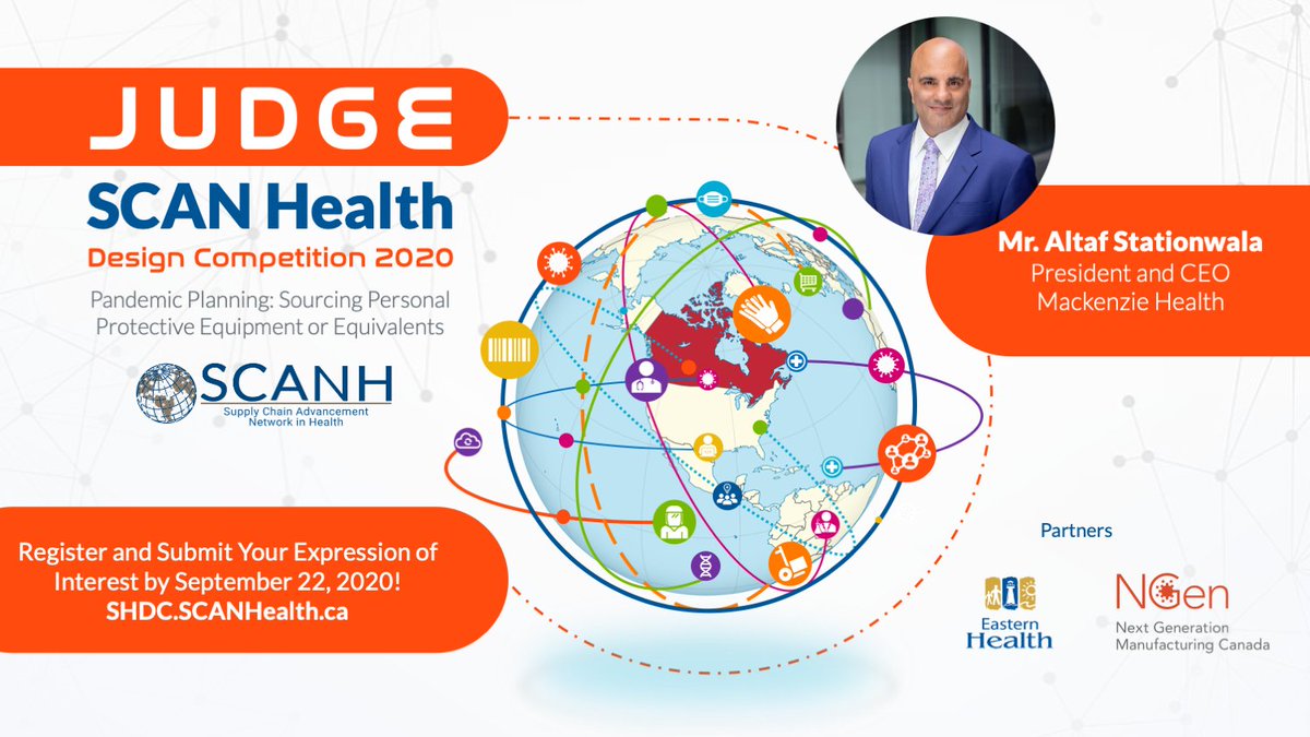 SCAN_Health's tweet photo. Mr. Altaf Stationwala, President &amp; CEO @MackenzieHealth, is committed to ensuring safe &amp; quality patient care through #healthcare #innovation and brings his expertise to the #SHDC20 Judging Panel.  Submit your solution now: https://t.co/MFwRWOFkvp https://t.co/oWxumQOoWo