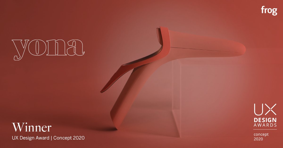 A big congratulations to Yona, a project developed at frog, for winning this year’s <a href="/uxdawards/">UX Design Awards</a> Concept 2020 award! #UXDA2020 Learn more about the design that humanizes the clinical pelvic exam experience: fro.gd/3506h82
