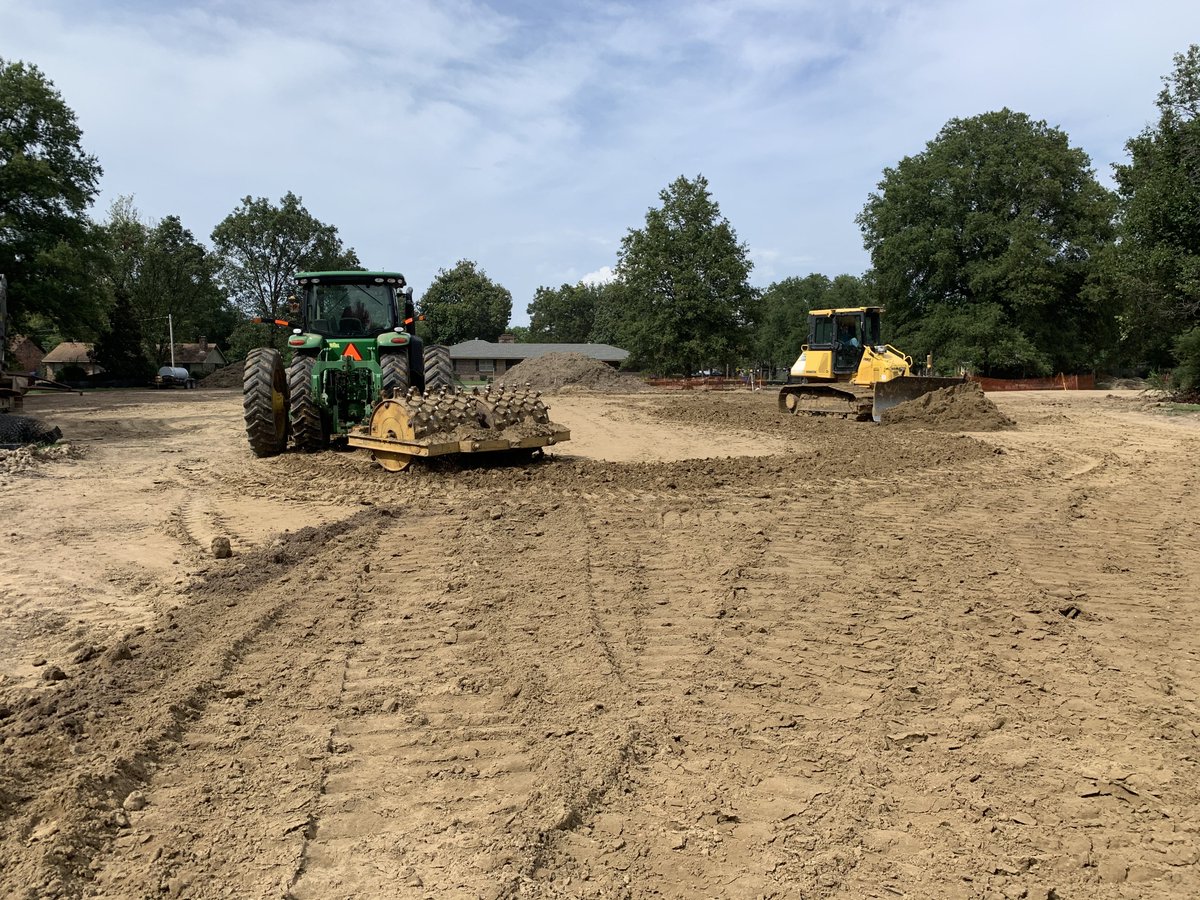 GrinderTaber's tweet photo. Broke ground mid-September on this new #CharterSchool in Clarksdale, MS.  Long days to beat the weather has gotten us ahead of schedule already! 

https://t.co/wWc7VXEuTh

#GrinderTaber #BuildingMemphis #BuildingMississippi #newconstruction #nonprofit @OfficeJT_ https://t.co/4v7kZtwE32