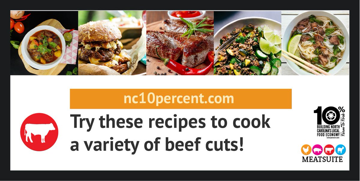 NC10Percent's tweet photo. Check out these tasty recipes featuring cuts of beef you can buy in bulk from local farmers! In partnership with @nc_choices, NC chefs, and food bloggers, we're sharing recipes this month to help you eat local and save money!

Visit https://t.co/sXtzXD1iYk to find all the recipes https://t.co/7hPgkOAIqn