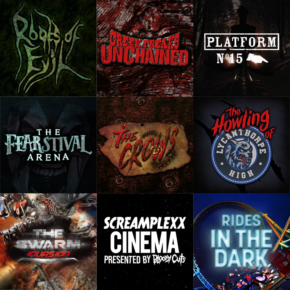 ThorpeParkFans's tweet photo. Thorpe have just confirmed the fright nights 2020 attraction lineup... Featuring 2 up-charge horror mazes, including Platform 15, Roots of Evil, and multiple other attractions. Noticibly there are no IP attractions for the first time in years, seeing Thorpe using their own ideas. https://t.co/PwaHhttcvr