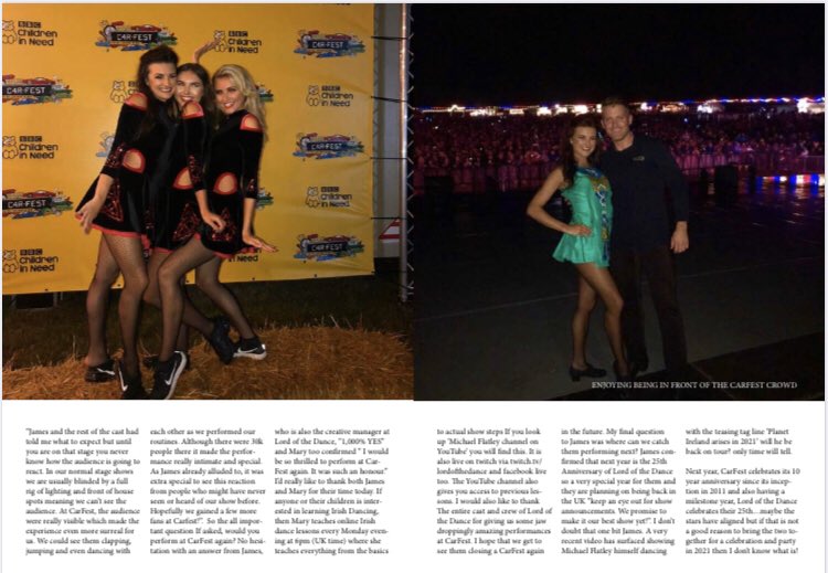 BuddiesCf's tweet photo. @LordOfTheDance  great interview featured in CarFest Buddies magazine about Lord of the Dance and lead dancers James Keegan and Mary Mirasola - your fans can download the first issue in PDF form free via the carfest buddies Facebook group and read all about them https://t.co/64jtYyNCcm