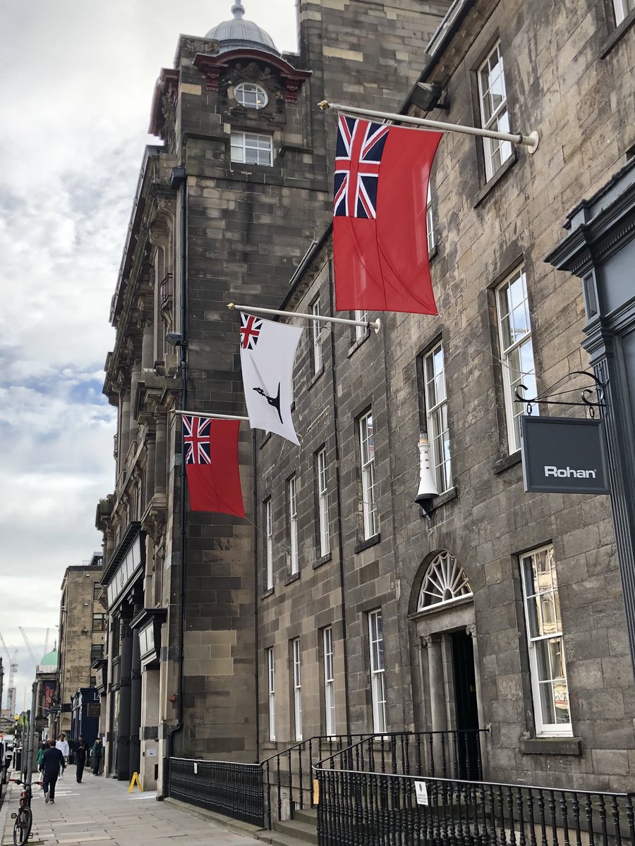 Today is Merchant Navy Day and we are very proud to be flying the Red Ensign from our HQ in Edinburgh to recognise the vital contribution and sacrifice made by those, past and present, who have sailed under this flag. ⁦@Seafarers_UK⁩ #MerchantNavyDay