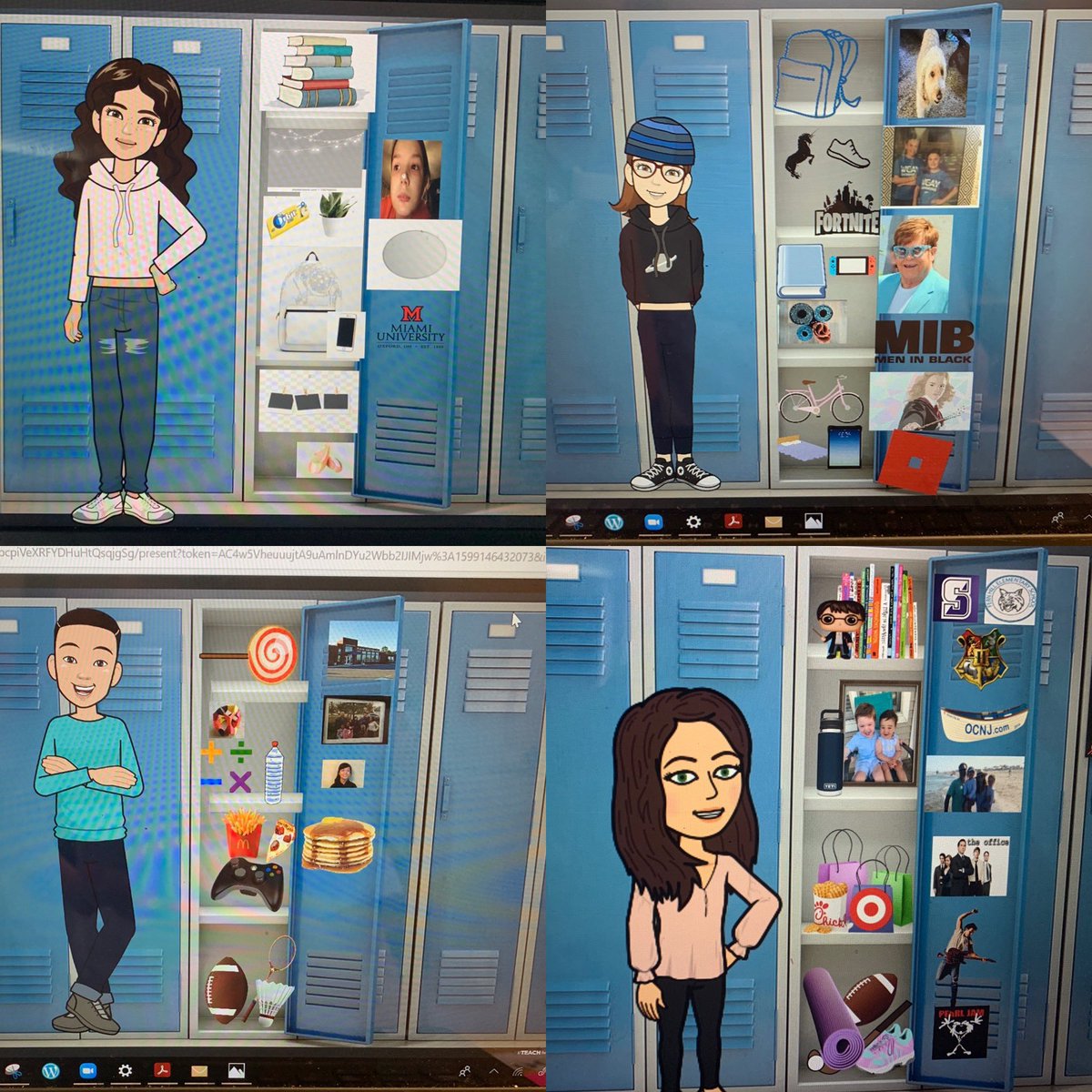 MrsCullenFHE's tweet photo. Some highlights from our first week: creating our virtual lockers, morning meeting, team building, &amp; our class photo. This is such an amazing group of 5th graders! 💙@FernHillES https://t.co/LvuSEZJ3fq