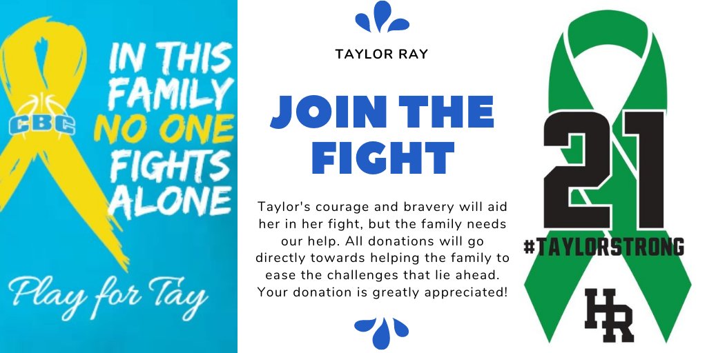 JOIN THE FIGHT: #PlayforTay
Taylor's courage and bravery will aid her in her fight, but the family needs our help #TaylorStrong #NoOneFightsAlone

To Donate: coloradobasketballclub.com/play-for-tay