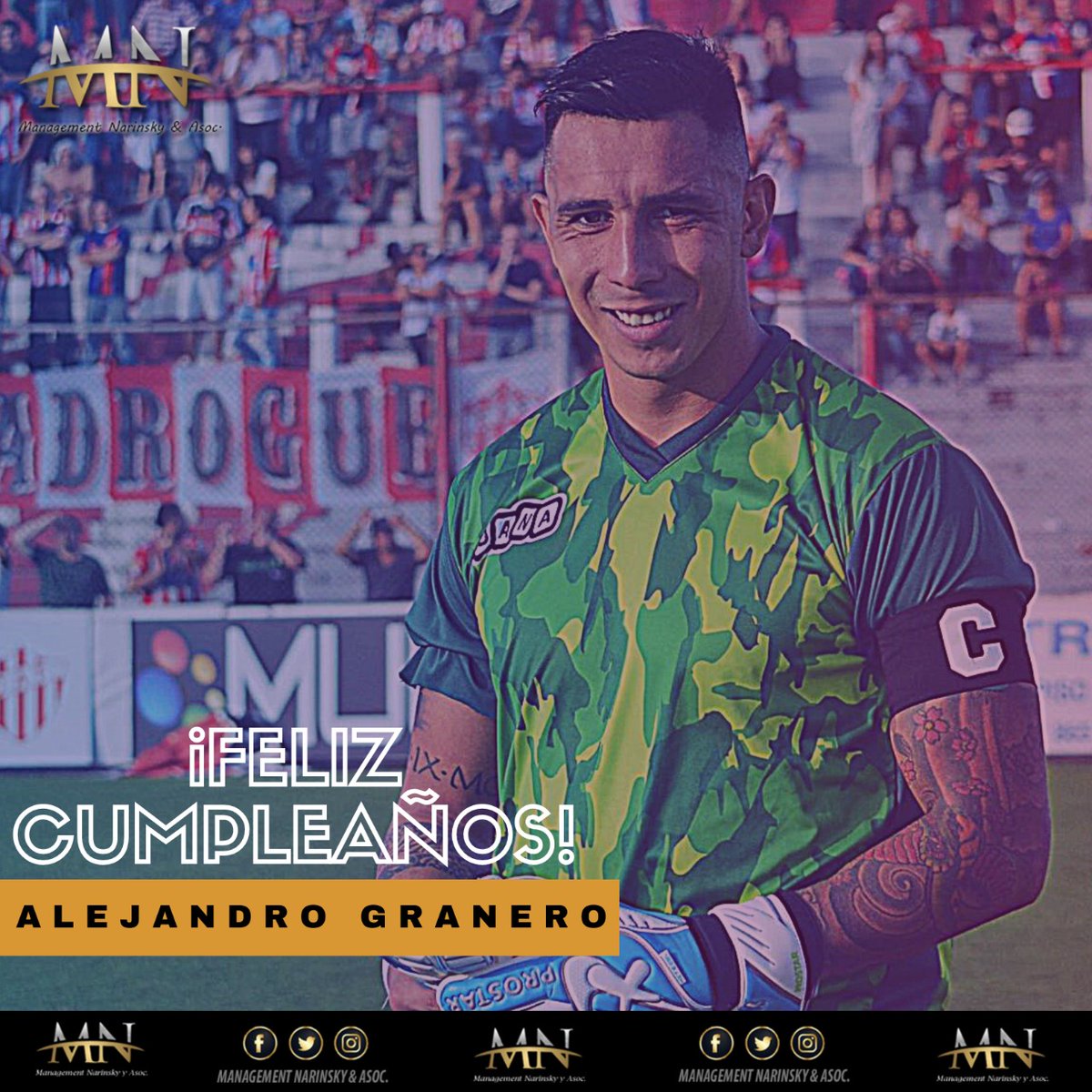 #FelizCumpleaños⚽️
.
Felicidades a nuestro arquero 𝗔𝗟𝗘𝗝𝗔𝗡𝗗𝗥𝗢 𝗚𝗥𝗔𝗡𝗘𝗥𝗢, en su día.
.
#ManagementNarinsky
#AleGranero #jugadoresdefutbol
#Ascenso #football