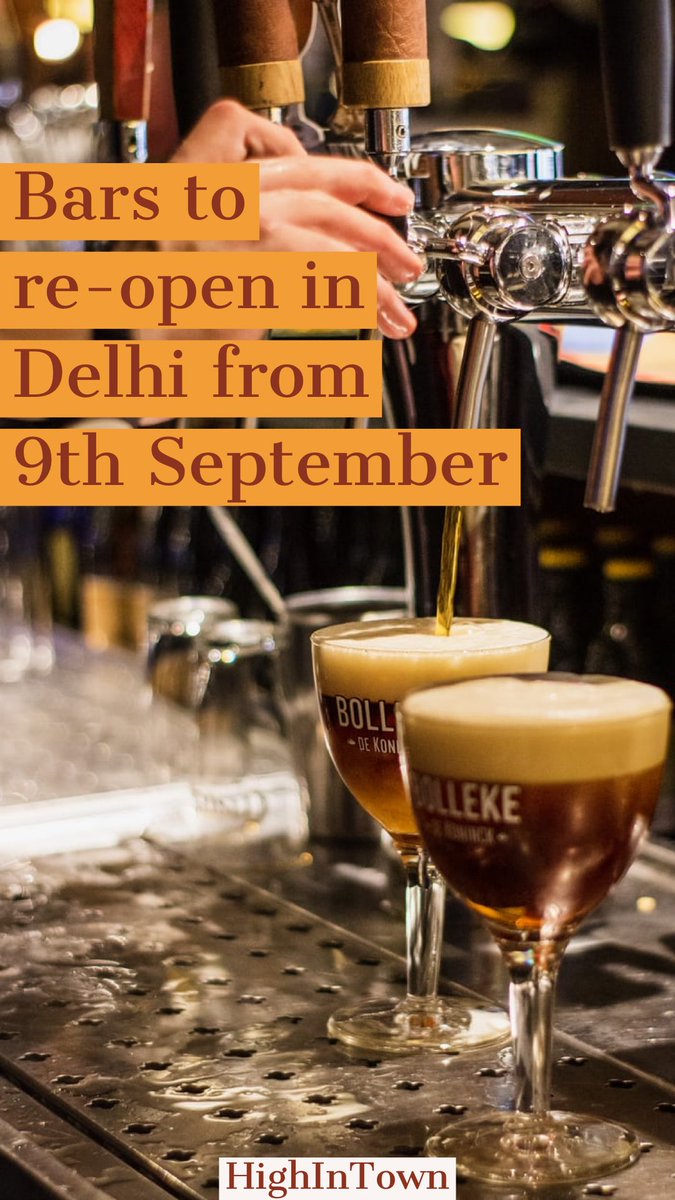 highintown's tweet photo. Bars to re-open in Delhi from 9th September 20.

#delhinews #barsreopening #delhi #delhincr #coronavirus #Covid_19 https://t.co/LyQ6iW6Xk8