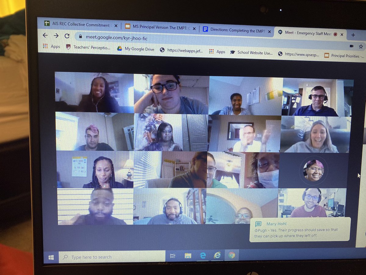DirectorStroud's tweet photo. Guess who showed up to our staff meeting! @comedianeddieb A well earned surprise to the staff from the leadership team. Thank you for a great first two weeks of school! We appreciate you guys!!! #reinventingFrostStuart @JCPSAsstSuptAIS #climatematters https://t.co/1ejgilIHB8