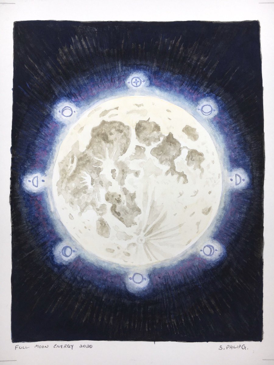 ScottGoergens's tweet photo. Full Moon Energy
6.5”x8.5”
Watercolor
2020
#arsenicmedia #scottphilipgoergens #sphilipg #monsterart #peculiarart #baltimoreartist #gayartist #baltimoremonsters #painting #contemporaryart #selftaughtartist #watercolor #angelguidance #lightfromdarkness #haniel #fullmoonenergy https://t.co/8yrwLjFInN
