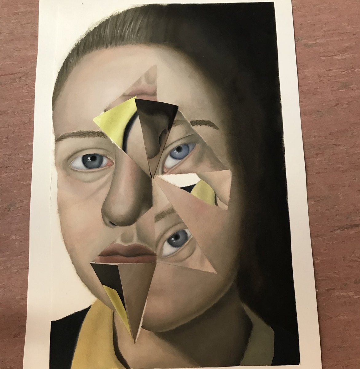 StGabrielsNews's tweet photo. An eye for detail and the ability to view situations from all angles has been essential for staff today as they prepare for the safe return of pupils on Monday. 
Similarly Eloise’s superb 3D artwork deserves close scrutiny - take a look at the amazing eyes! https://t.co/kHsFXRizId