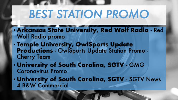 AskCBI's tweet photo. National Student Production Award Finalists (Video)
@RedWolfRadio @ASUTVjonesboro @templetv @SGTVatUSC @SGTVNews4 https://t.co/pqlOhLWITV