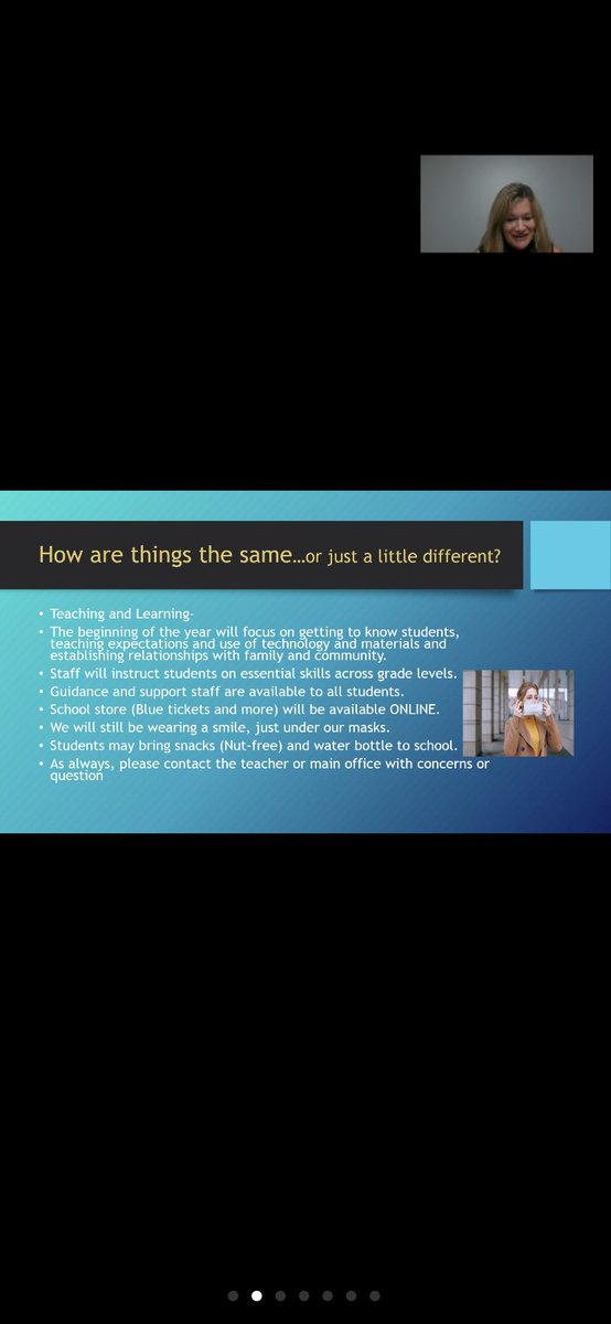 ChooseSEBRSD's tweet photo. Mrs Stanelun, Principal, facilitating “Virtual Parent/Family Information Session 2020”w/Mrs. Ethier, Assistant Principal, and members of the Wire Village School Learning Community! #Returning2Learning #WireVillageRocks #Progress #Unity #Knowledge @MASchoolsK12 @MASCSchoolComm https://t.co/0NX2tFC7eL