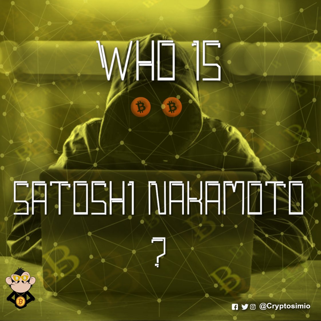 cryptosimio's tweet photo. Who is #SatoshiNakamoto? 

#Bitcoin #Blockchain #Defi #crypto https://t.co/9tZLUgvYj3