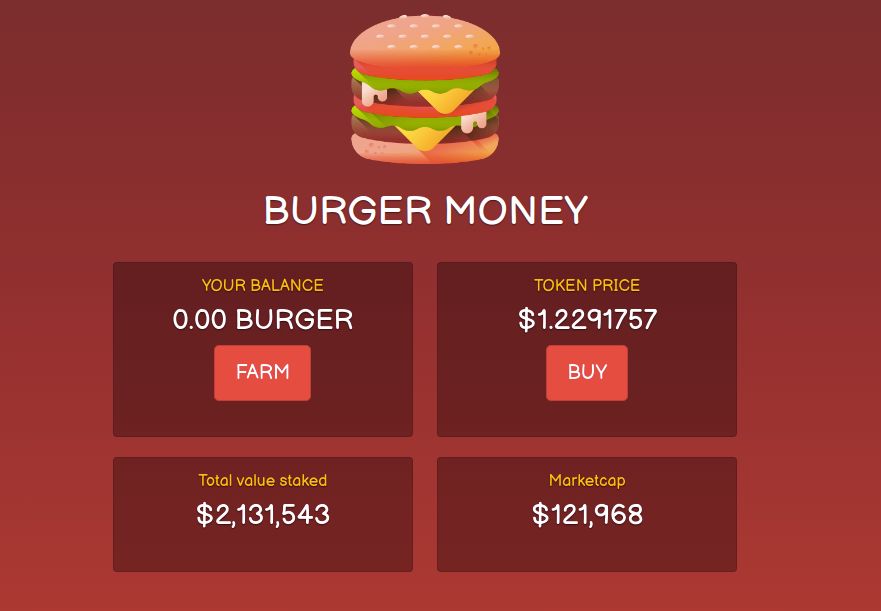 Total value locked has crossed 2M USD in less than 5 hours 🍔🔥

That's the power of $BURGER!

@Uniswapgems <a href="/defiprime/">defiprime</a> <a href="/defipulse/">DeFi Pulse</a> <a href="/Pampenomics7777/">💤 Gem hunter</a> <a href="/DeFi_Dad/">DeFi Dad ⟠ defidad.eth</a> 

#DeFi #DefiFarming