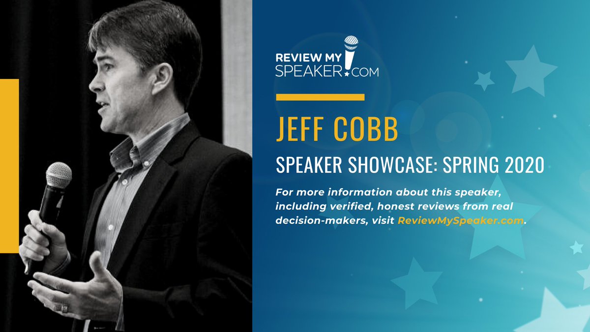 Looking for a great speaker? Check out Jeff Cobb's profile, including his Spring 2020 Speaker Showcase recording, at: reviewmyspeaker.com/listing/jeff-c….