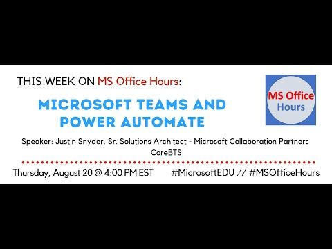 NRINorthAmerica's tweet photo. Justin Snyder, Sr. Solutions Architect at Core BTS, recently presented on the capabilities of Power Automate and @MicrosoftTeams for #Education. Watch to learn about the core features that are specific to classrooms, staff and more: https://t.co/Qa3Bau1Ykn #MSofficehours https://t.co/q9MYTnh8CC