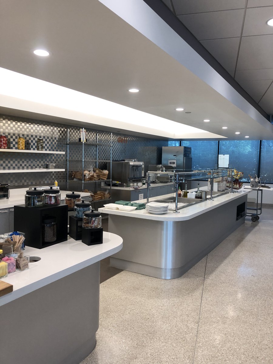 SchottXchange's tweet photo. #BeforeandAfter 📸 The @CapitalGroup cafe serving lines were in great shape but in need of a facelift! Rather than getting new, we recovered them with @3m_dinoc!  We are all for this environmentally friendly solution that looks great too 🙌 https://t.co/IOT9ZAMkbP