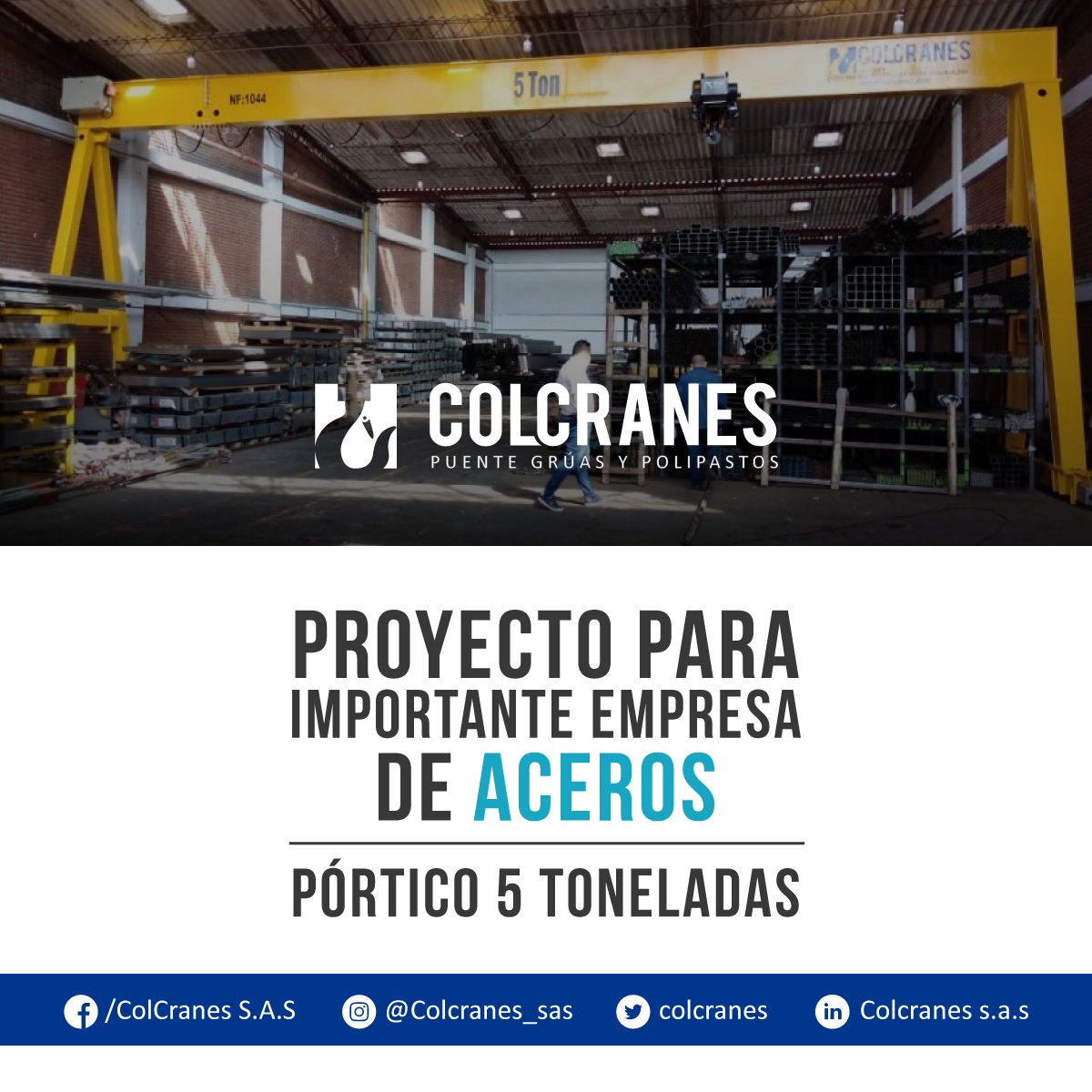 colcranes's tweet photo. ¡Importante proyecto con el sello Colcranes! Todas las garantías, responsabilidad y calidad para un proyecto exitoso. @RMHoist @CxW_Global  
¿Necesita más información? ¡Contáctenos! +57 3156293396
E-mail: a.comercial@colcranes.com | ventas@colcranes.com
#colcranes https://t.co/EUmLyk54SL