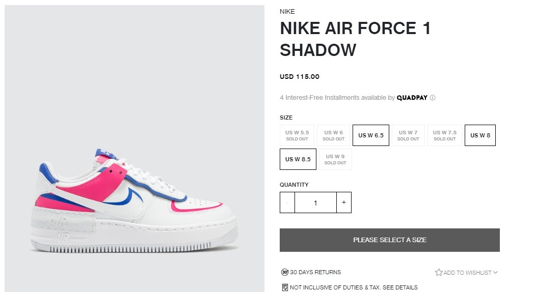 air force 1 quadpay