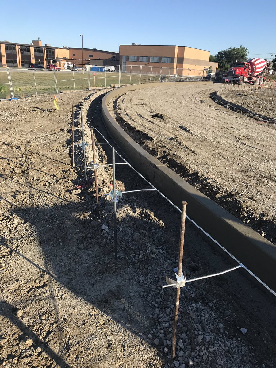 The concrete edging for the track at Gemini!