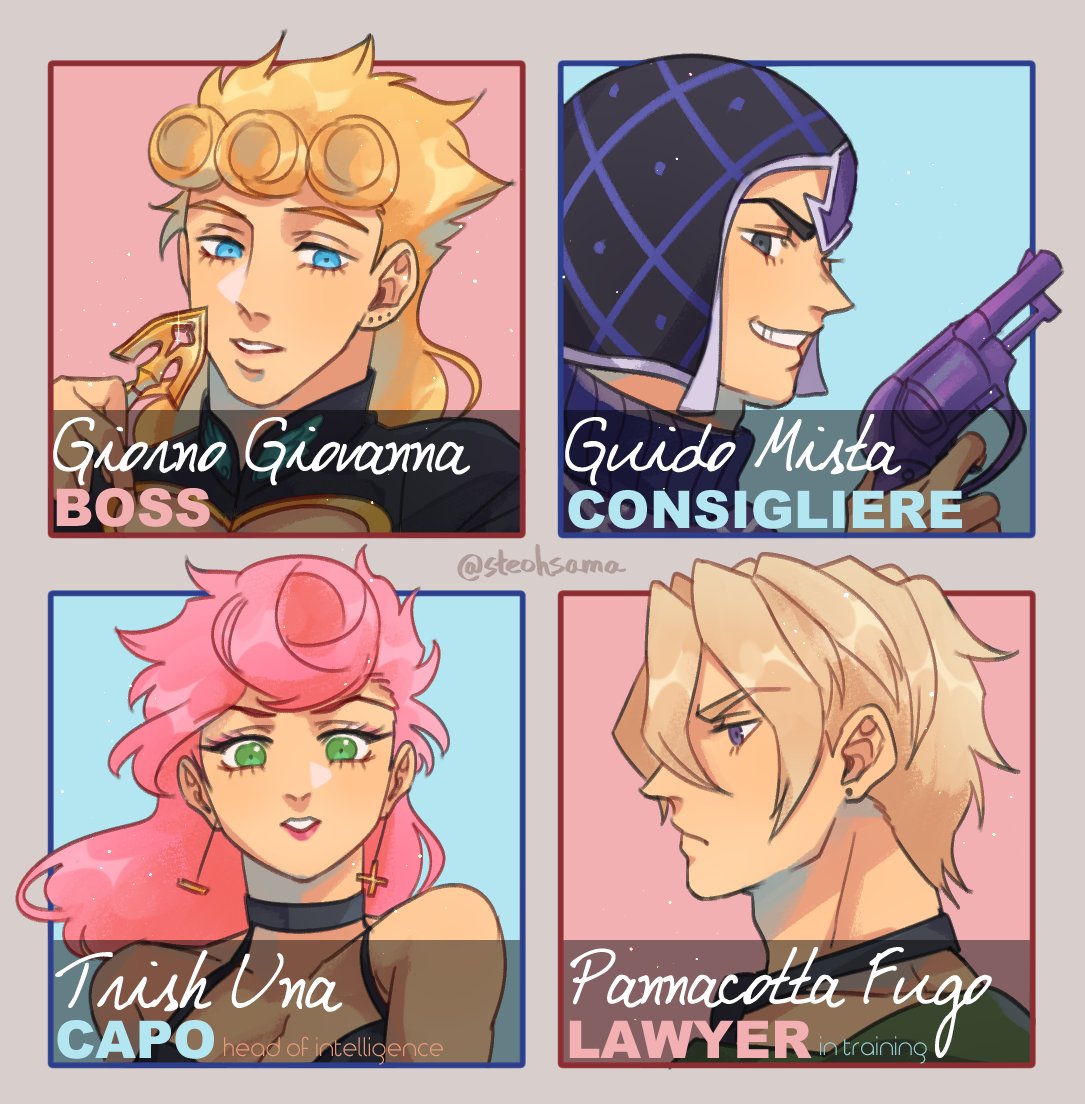 『Mafia Dio AU』- in which Dio helps Giorno rebuild Passione, and he brings the Part 3 crew with him ?☀