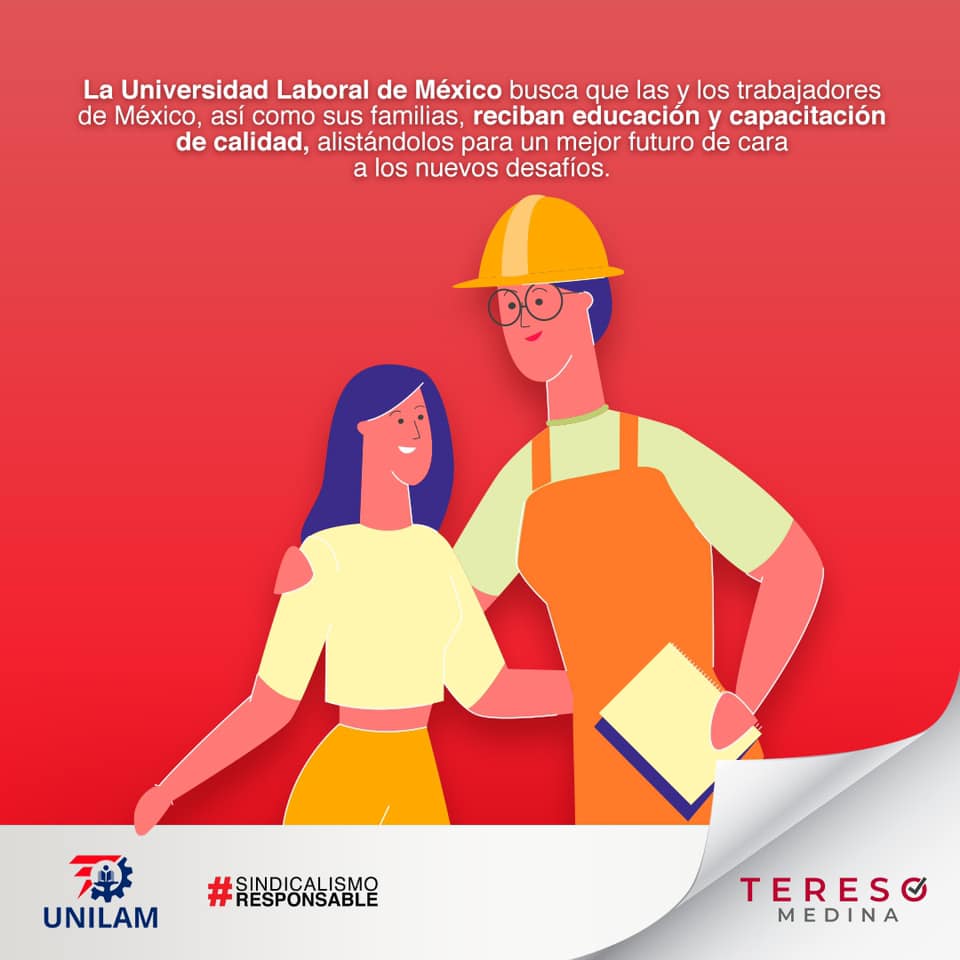 UNILAM4_0's tweet photo. La Universidad Laboral de México trabaja con compromiso y mediante un #SindicalismoResponsable que busca una mejora integral de las y los trabajadores y su familia, brindando una opción educativa que los enriquezca y les permita un mejor futuro. https://t.co/NNlYmIQDZY