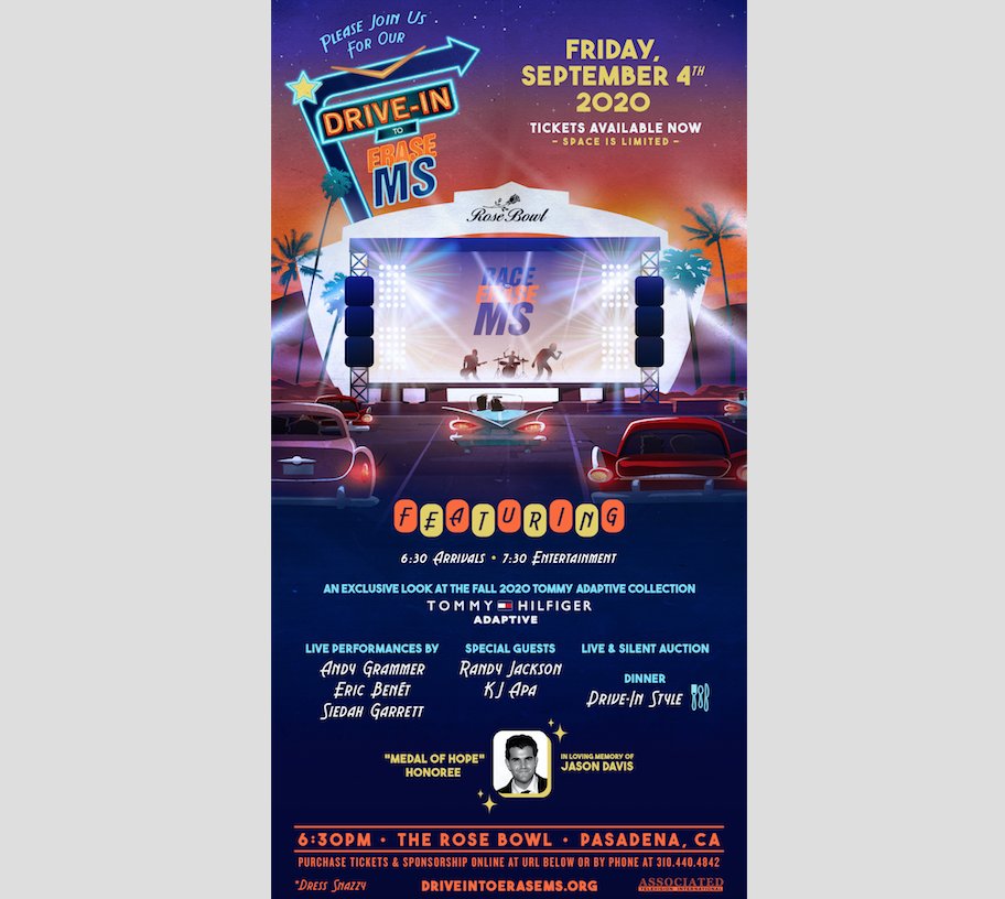 Despite #COVID_19, all not-for-profits still need public fundraising. I'm proud to be sharing the stage with Eric Benet and <a href="/andygrammer/">Andy Grammer</a> at the Rose Bowl tomorrow, Drive-In style, to support @RaceToEraseMS work to find a cure for #MS. (photo pre-COVID). <a href="/ebenet/">Eric Benét</a> <a href="/NDavisR/">Nancy Davis</a> #CureMS