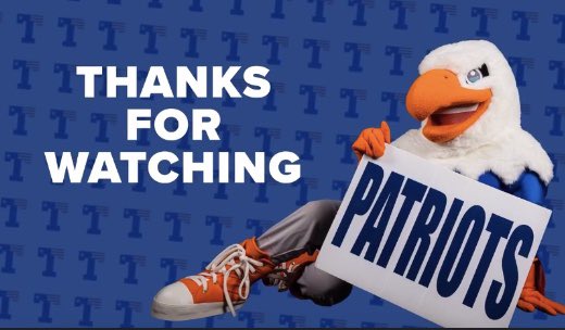 UTTyler_Spirit's tweet photo. Full video will be posted soon! Thanks to everyone for watching todayπ€© We are looking forward to seeing you soon. #BeLikeSwoop #TalonsUpMasksUp #SwoopSwoop #UTTylerPatriotSpirit https://t.co/yFWGyBTCsE