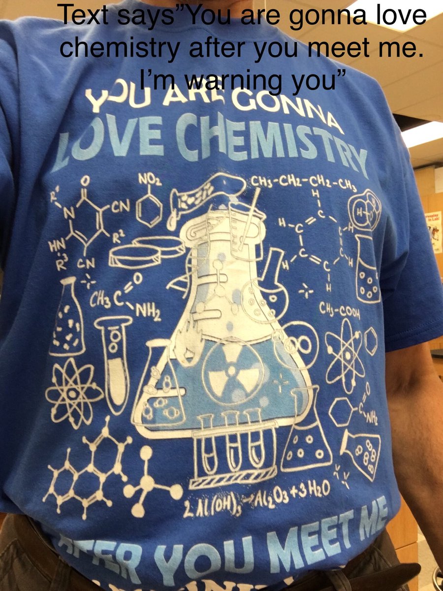 dr_chemystery's tweet photo. Nerdy T-shirt for orientation. #nerdytshirt #chemistry https://t.co/pTutuSEQih