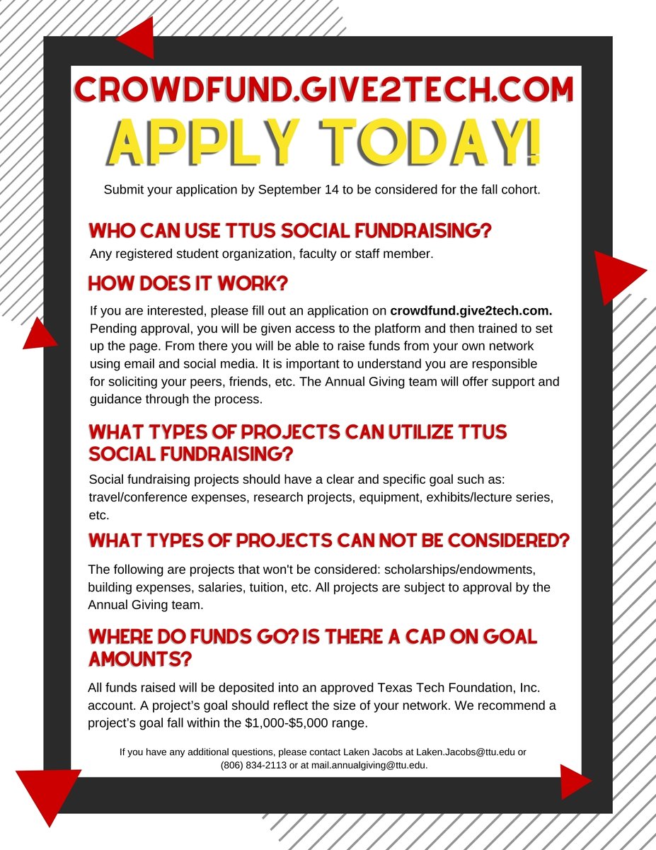Just a reminder, applications are due September 14th for the fall cohort! Here are some FAQ's!