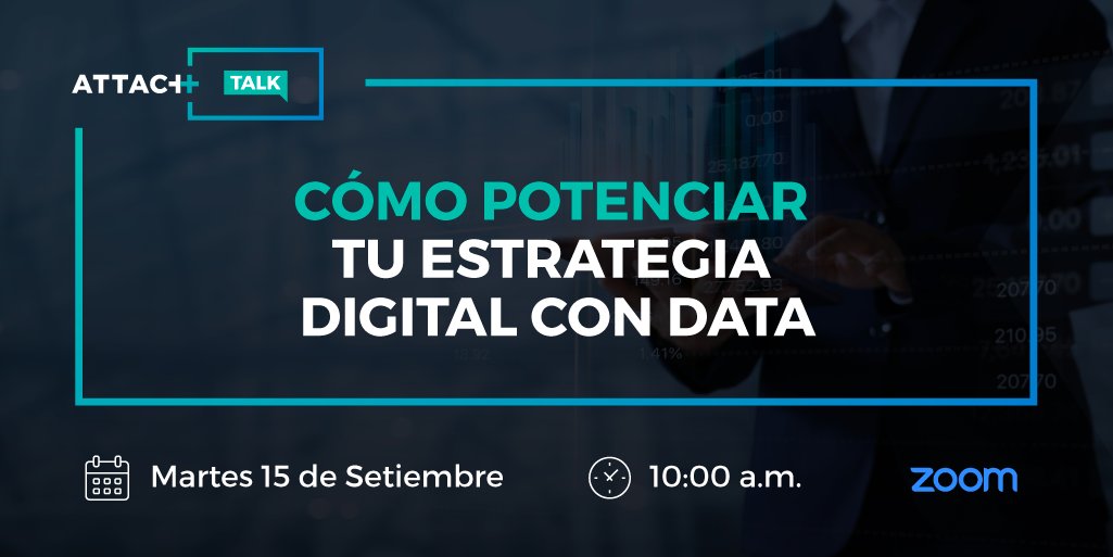 Attachconsultor's tweet photo. Los invitamos a participar en el webinar “Cómo potenciar tu estrategia digital con data” donde junto con @Lotame hablaremos de qué es y cómo funciona Data Management Platform (DMP) para mejorar los resultados de tus campañas.

Inscríbete aquí: https://t.co/e8dyelSRK6

#Attachtalk https://t.co/6XPs0nj6tt