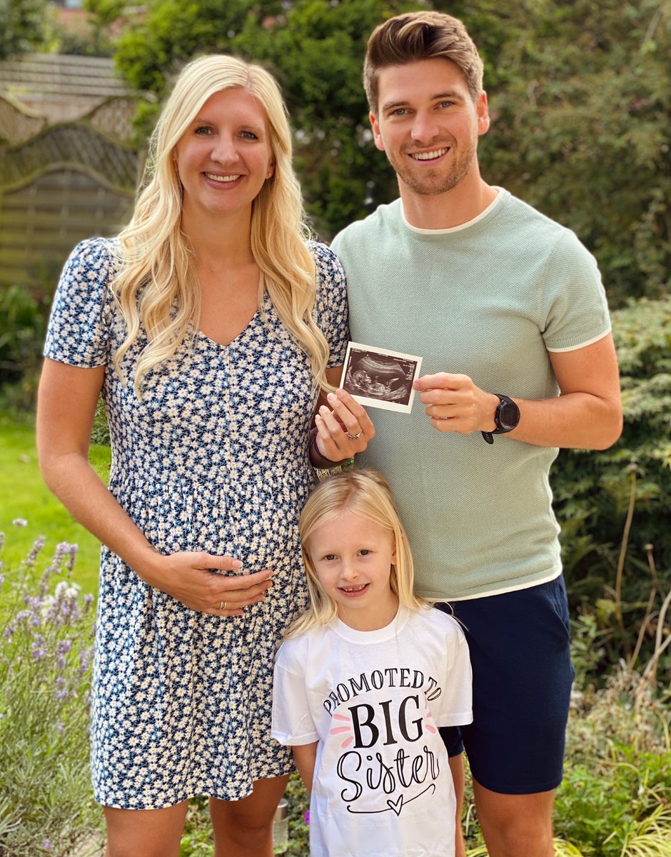 BeckAdlington's tweet photo. Andy and I are excited to announce that we’re expecting. Summer can’t wait, she asks everyday to check my belly to see if it’s growing. Going to be a long wait until the end of feb 🤣🙈! 

 #pregnant #14weeks #pregnancyannouncement #nosocialdistancinghere https://t.co/6pcgpJgb6y