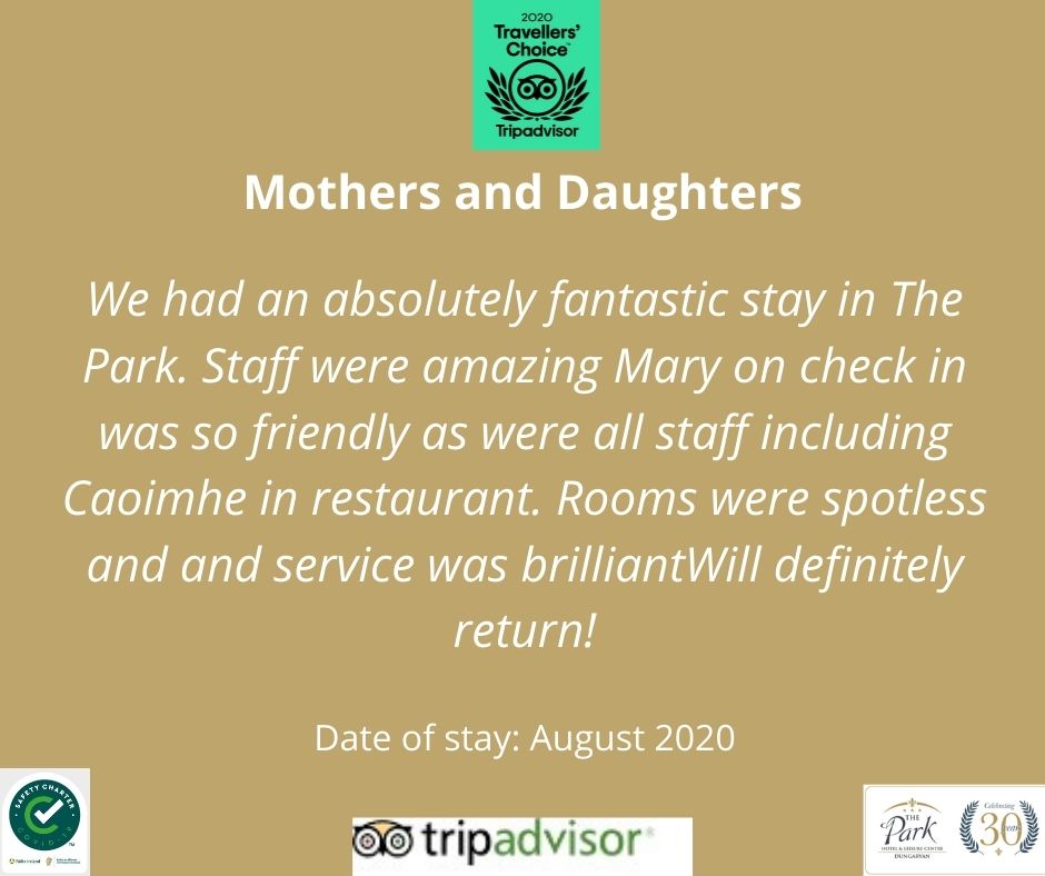 Thank you Anne... ✨ 

We hope you will #staycation with us again soon. 😊

#parkhoteldungarvan #flynnhotels #tripadvisor