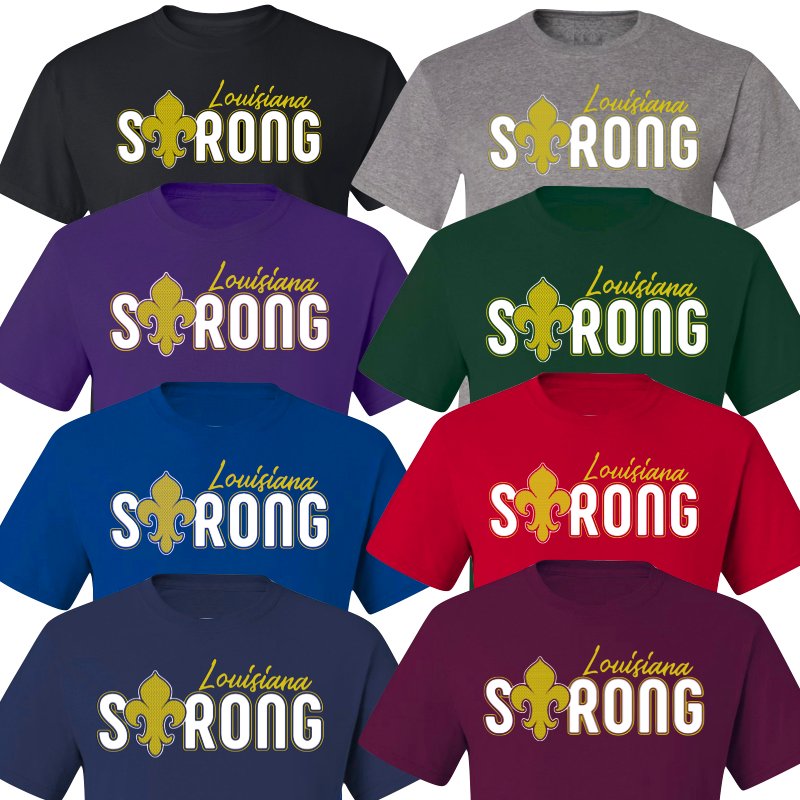 screenshotsllc's tweet photo. ⚜️ LOUISIANA STRONG hurricane relief fundraiser for Louisiana Powerhouse Gym in SWLA! 
💰 All proceeds from t-shirt sales will go directly to LPH for their rebuilding efforts. 
⏰ Deadline to order is SEPTEMBER 7th.  
📲 LINK TO ORDER-> https://t.co/S9FisWiksH

#LouisianaStrong https://t.co/F2tS7K2YnN
