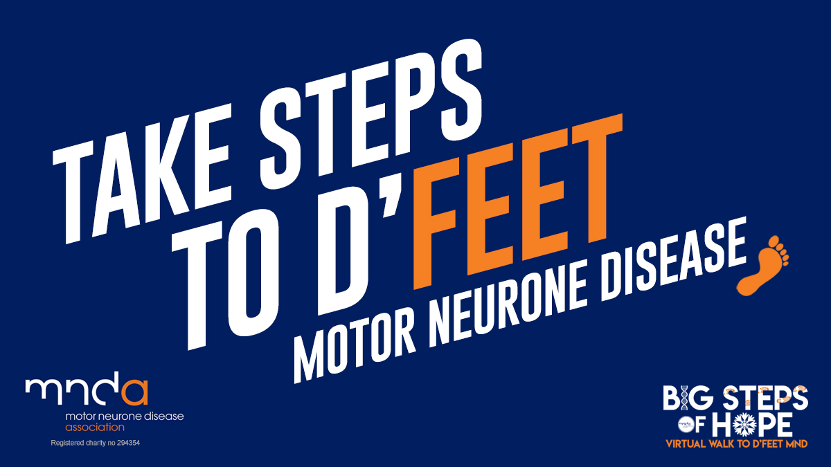 bigstepsofhope's tweet photo. 6 people will be diagnosed with #MND today. We need you to help take steps to d'feet Motor Neurone Disease once and for all 👊

Join the Virtual Walk and you'll get a T-shirt and medal for taking part 👕🏅

Sign up 👉 https://t.co/dhEbJuacfW

In support of @mndassoc https://t.co/bMUjeJcadh