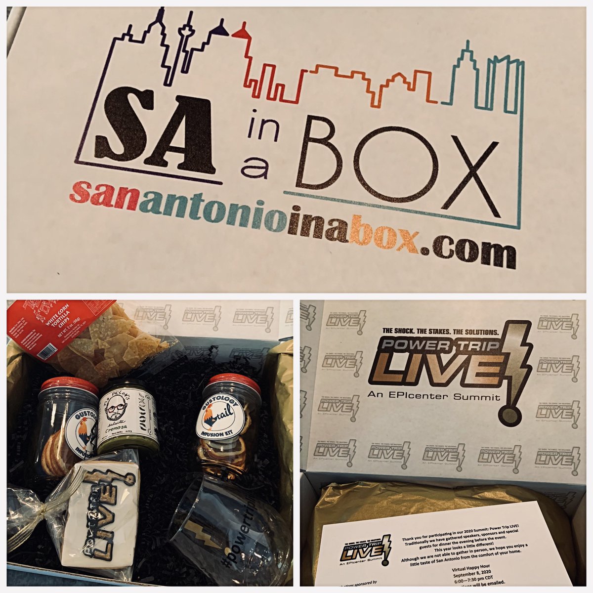 Yes!! 🙌🏼 Thanks @EPIcenterUS for my <a href="/SAinaBox/">San Antonio in a Box</a>! I’ve gifted these local goodies to many others &amp; was thrilled to receive my very own today. I look forward participating in the #PowerTripLive summit next week! #BuyLocal #TeamSanAntonio