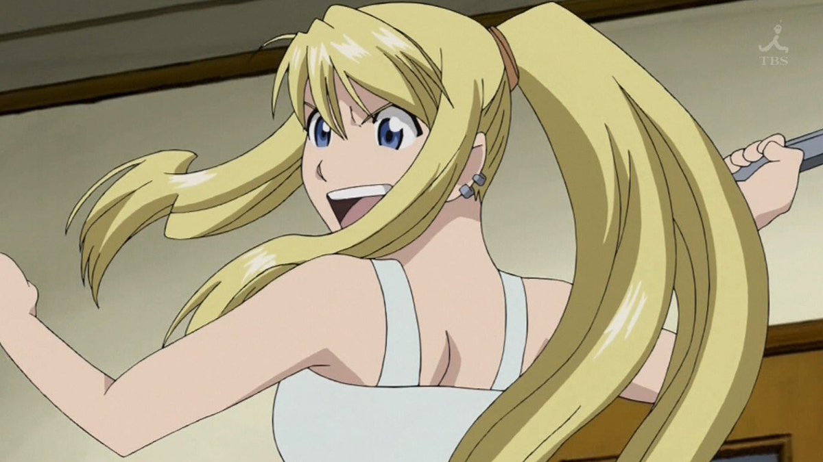 "You two won't cry; someone should do it for you, don't you think?" - Winry Rockbell