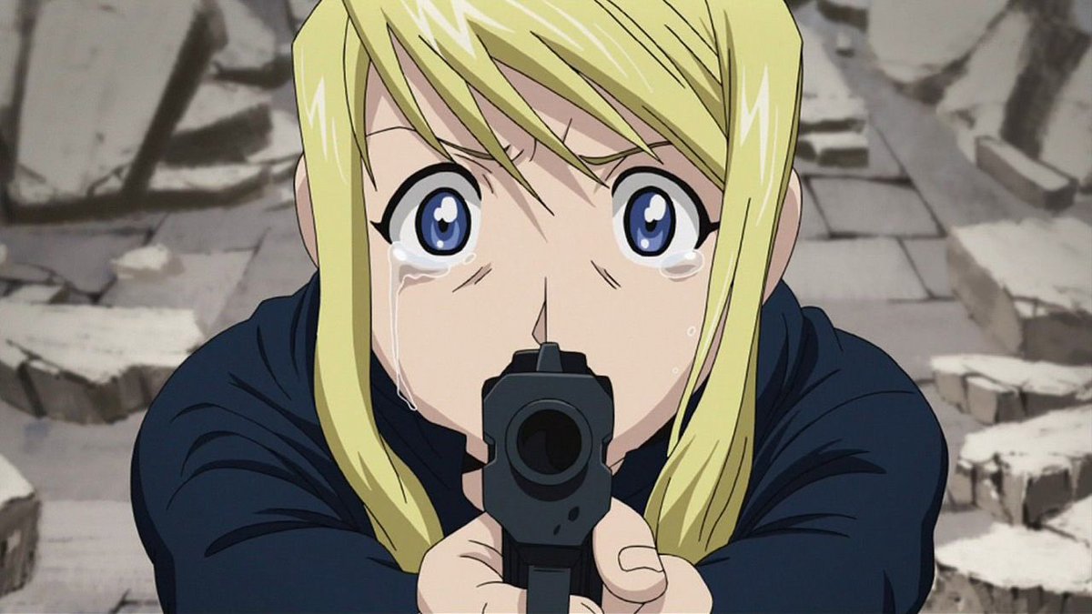 "You two won't cry; someone should do it for you, don't you think?" - Winry Rockbell